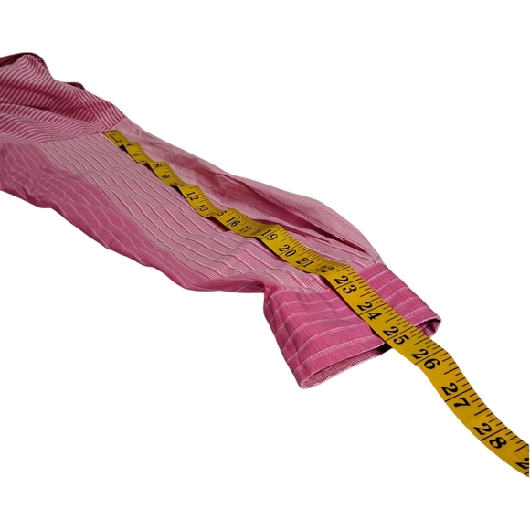 Ralph Lauren Pink and White Plaid Casual Button Down Shirt with Logo, 15 1/2 M - Picture 7 of 9